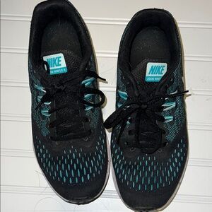 Nike Black and Teal Running Shoes